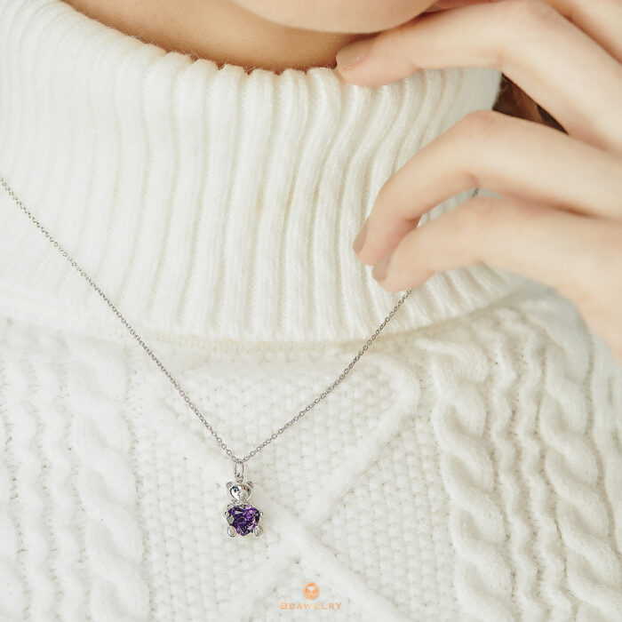 Amethyst hot sale baby necklace